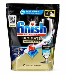 قرص ماشین ظرفشویی فینیش اولتیمیت Ultimate Infinity Shine بسته 65 عددی